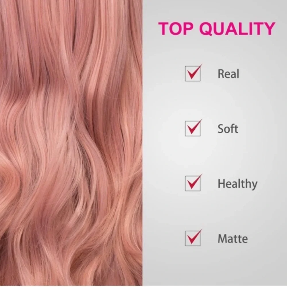 22” ROSE GOLD BODY WAVY LACE FRONT WIG  *NEW*